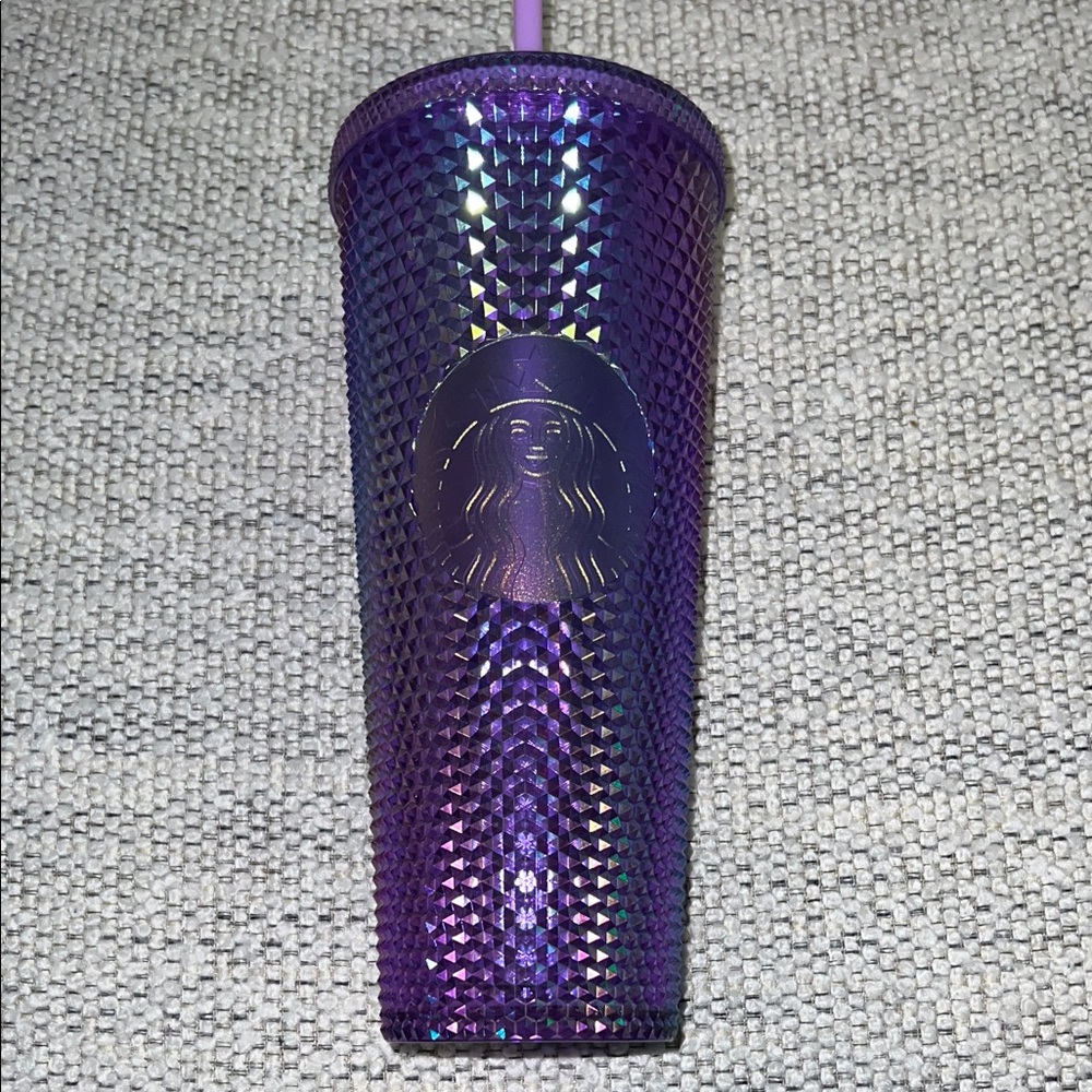 Starbucks Iridescent Purple Oil Slick Studded Venti Tumbler 24 fl oz.